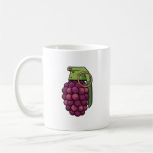 Grenade av druvor kaffemugg