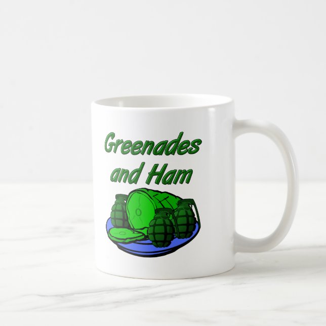 Grenades och Ham Funny Mug Kaffemugg (Höger)