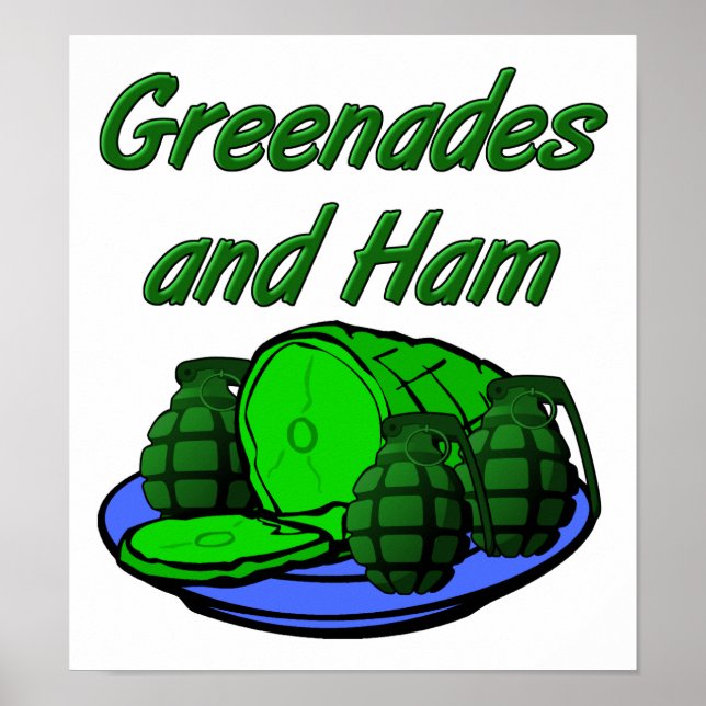 Grenades och Ham Funny Poster (Framsidan)