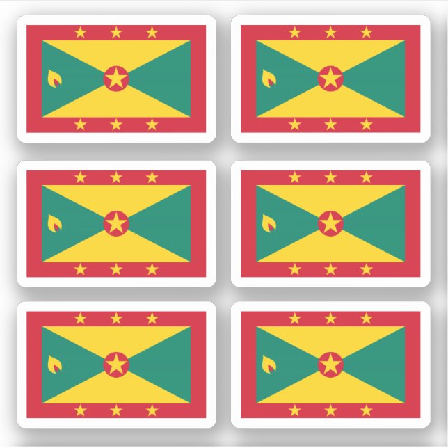 Grenadian flagga klistermärken (Framsida)