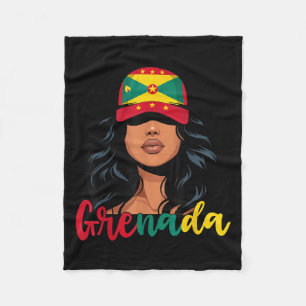 Grenadian Girl Grenada Flagga Proud Grenadian Wome Fleecefilt