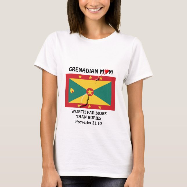 GRENADIAN MAMMA värd mer än Rubies PROVERBS 31 T Shirt (Framsida)