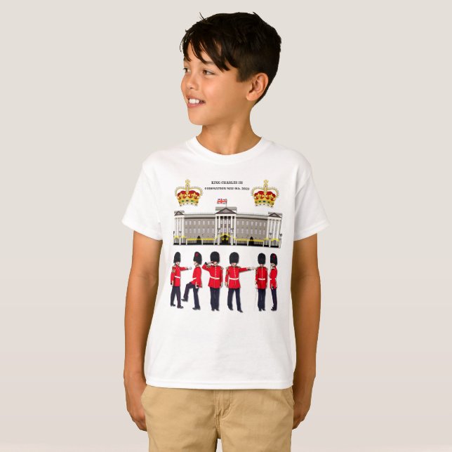 Grenadier Guards på Parad Coronation Kids T-Shirt (Hel framsida)