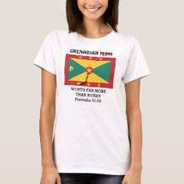 GRENADISK MAMMA Värd mer än rubiner ORDLATA 31 T Shirt