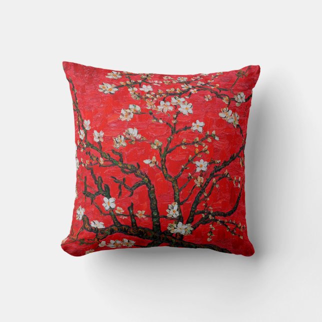 Grenar av Almond Träd i Blommar, Van Gogh Kudde (Framsida)
