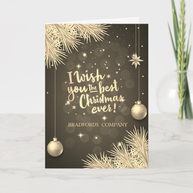 Grenar, Bollar, jag önskar dig den bästa julen någ Helgkort (Framsida)