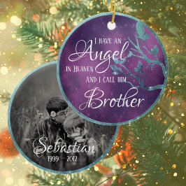 Grenar & Butterflies Ram Personlig Memorial Julgransprydnad Keramik