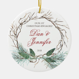 Grenar & Fiance för första jul för gräs förlo Julgransprydnad Keramik