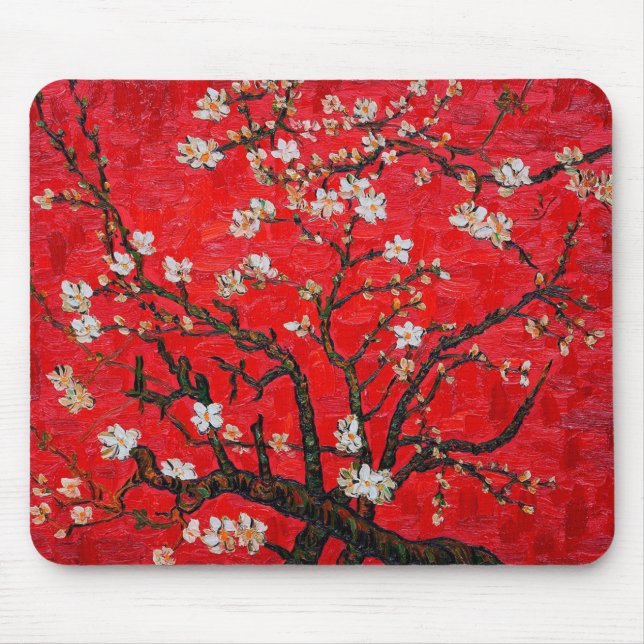 Grenar i Almond Träd i Blommar, Van Gogh Musmatta (Framsidan)