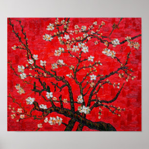 Grenar i Almond Träd i Blommar, Van Gogh Poster
