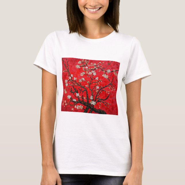 Grenar i Almond Träd i Blommar, Van Gogh T Shirt (Framsida)