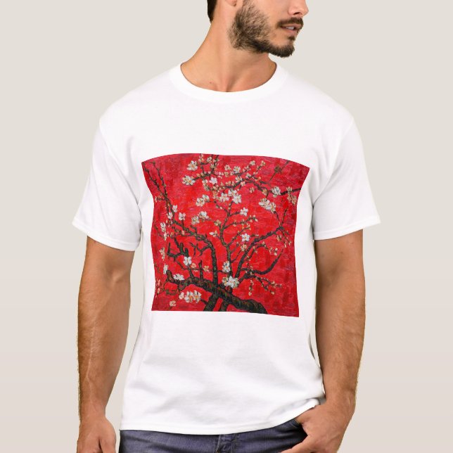 Grenar i Almond Träd i Blommar, Van Gogh T Shirt (Framsida)