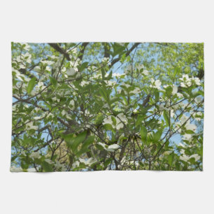 Grenar i Dogwood Blommar Vår Träd Kökshandduk