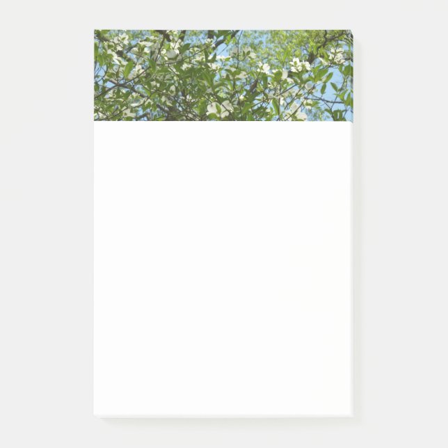 Grenar i Dogwood Blommar Vår Träd Post-it Block (Framsida)