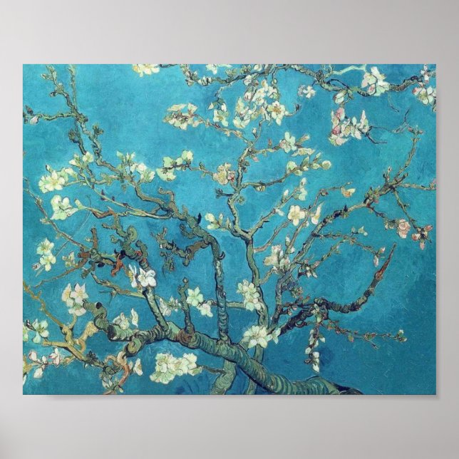 Grenar med Almond Blommar - Van Gogh Poster (Framsidan)