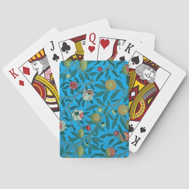 Grenar med granatäpplen av William Morris Casinokort (Baksidan)