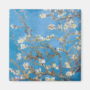 Grenar med mandelblommar Van Gogh Magnet