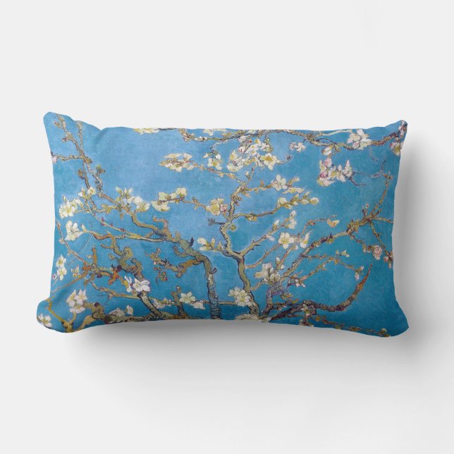 Grenar med mandelblomning Van Gogh Lumbarkudde (Framsida)