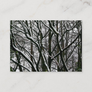 Grenar med Snö, Mini Photo Visitkort