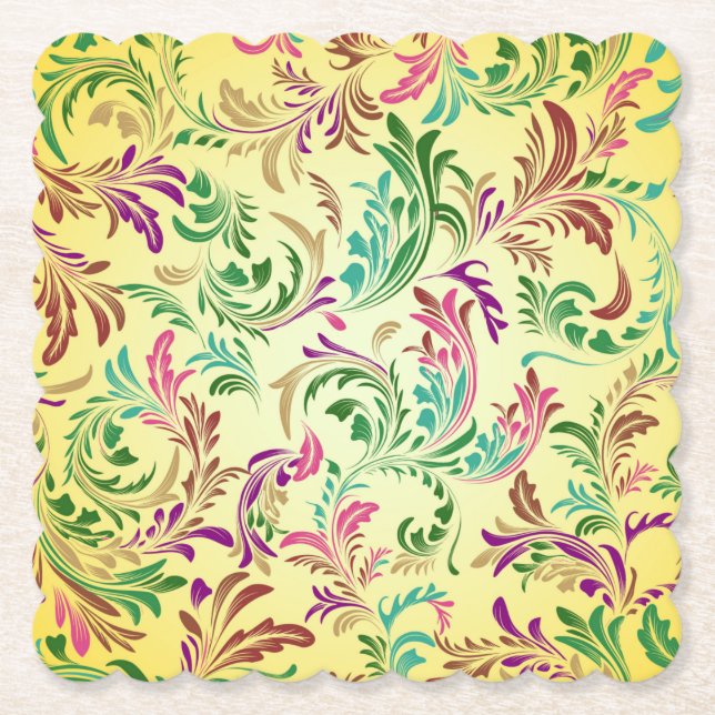 Grenar Mönster Design-444555 Underlägg Papper (Framsida)
