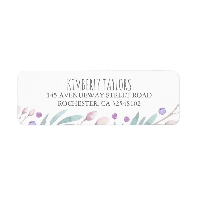 grenar och bärodling returadress etikett (Framsidan)