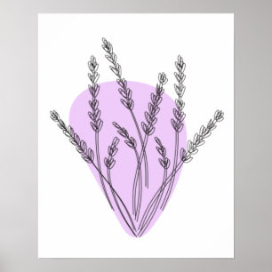 Grenar Och Blad Linjekonst Poster