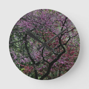 Grenar och Blommar Rund Klocka