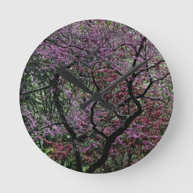 Grenar och Blommar Rund Klocka (Framsida)