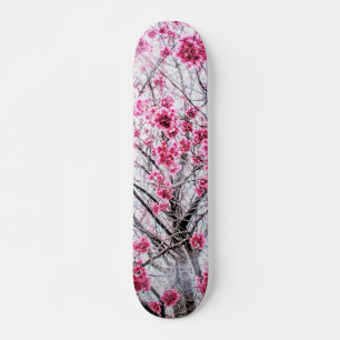 Grenar och blommor från ett Cherry Träd Mini Skateboard Bräda 18,5 Cm