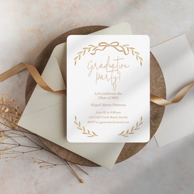 Grenar och Bow-Studentfest Inbjudningar (Skapare uppladdad)