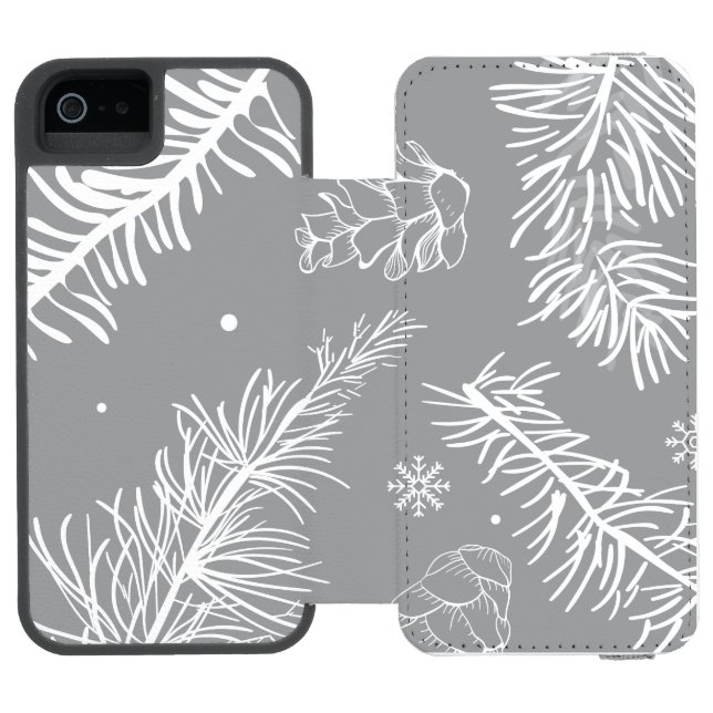 Grenar och tall 4 incipio iPhone wallet skal (Folio Öppen)