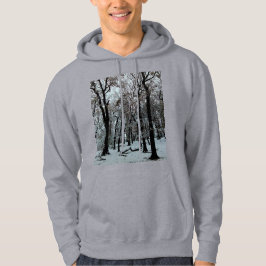Grenar och träd i snö hoodie