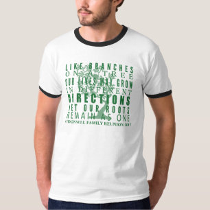 Grenar på en grönt för citationstecken för t shirt