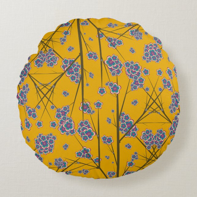 Grenar Round Pillow, märklig Rund Kudde (Framsidan)