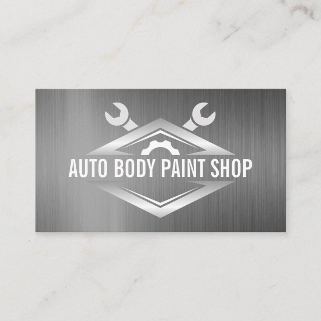 Grencher | Metallisk bakgrund Visitkort (Framsida)