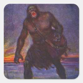 Grendel in Beowulf Sticker Fyrkantigt Klistermärke