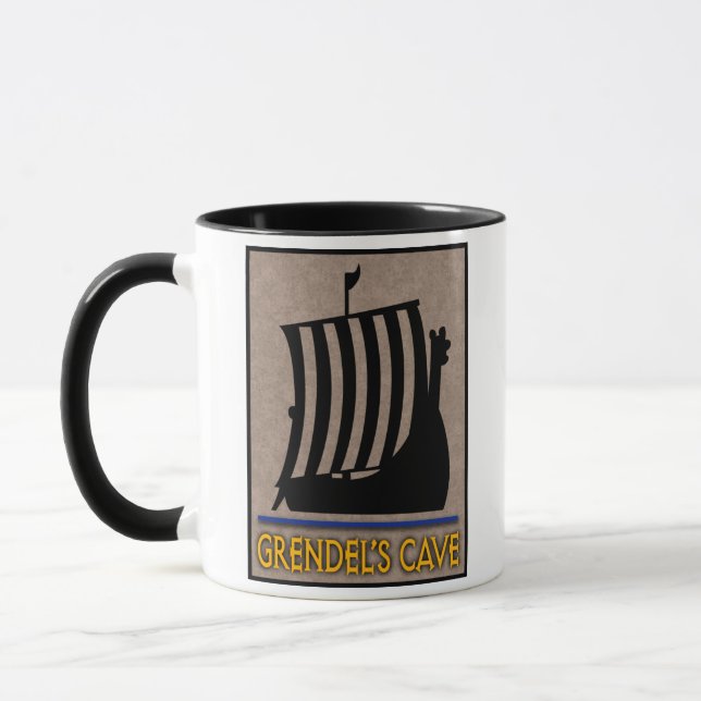 Grendels grottekaffe Logotyp Mugg (Vänster)