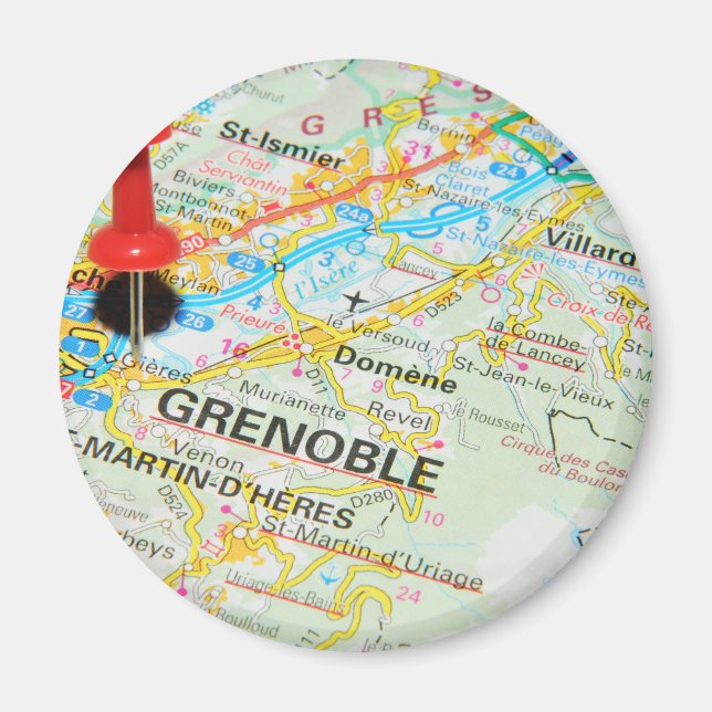 Grenoble, Frankrike Magnet (Framsidan)