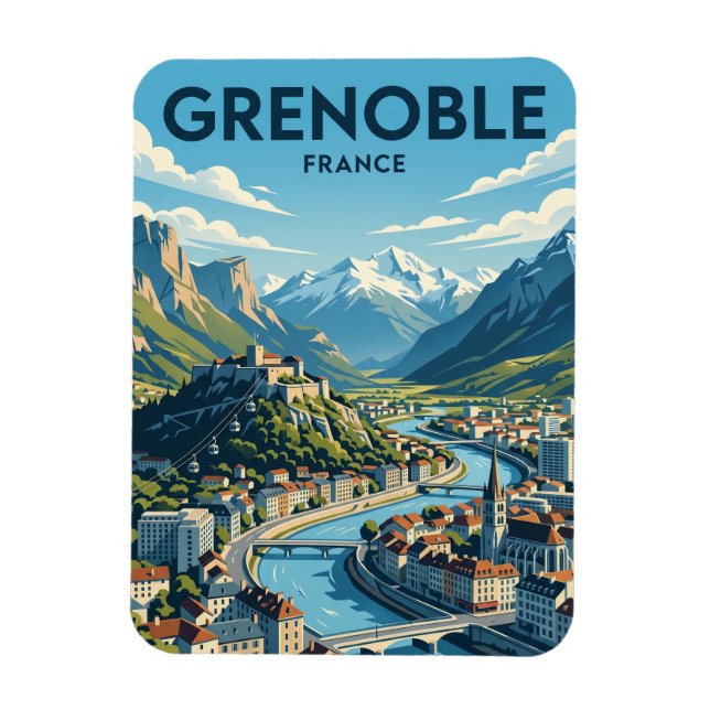 Grenoble Frankrike Magnet (Vertikal)