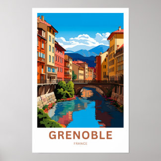 Grenoble Frankrike Travel Skriv ut Poster