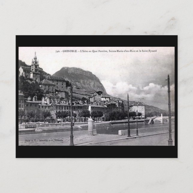 Grenoble, Frankrike. Vykort (Framsida)