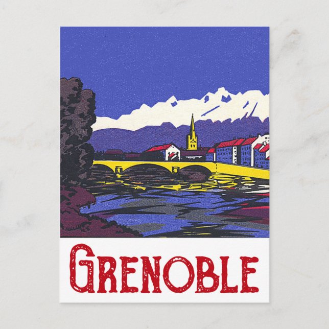Grenoble, Frankrike Vykort (Framsida)