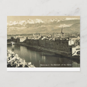 Grenoble, vue generale des alpes vykort