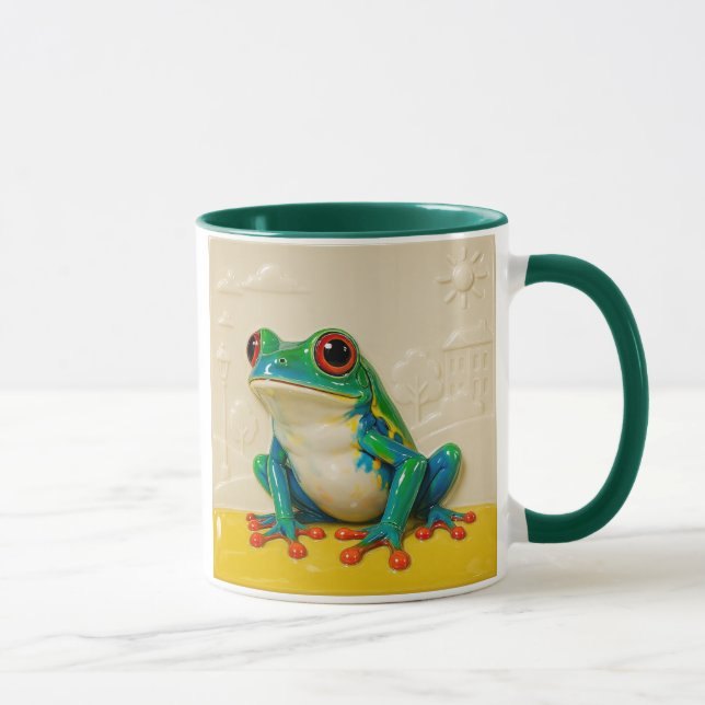 Grenouille artistique en céramique mugg (Höger)