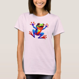 Grenouille cartoon joyeuse aux couleurs éclatantes t shirt