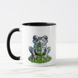 grenouille chromée verte mugg