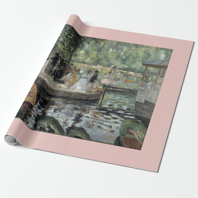 Grenouillere Renoir Impressionist Painting Art Presentpapper (Utrullad)