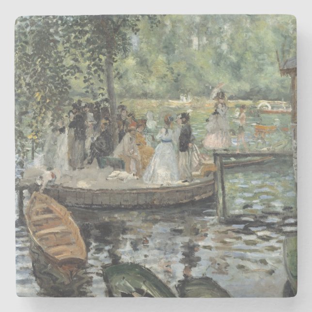 Grenouillere Renoir Impressionist Painting Art Stenunderlägg (Framsidan)