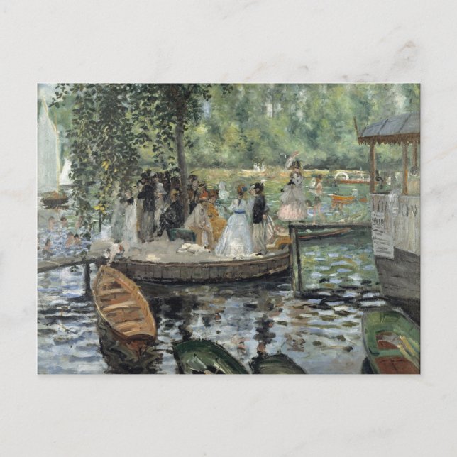 Grenouillere Renoir Impressionist Painting Art Vykort (Framsida)