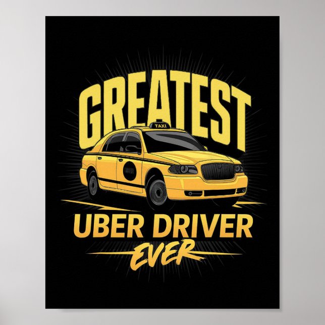 Greps Uber Driver någonsin i Fars dag Poster (Framsidan)